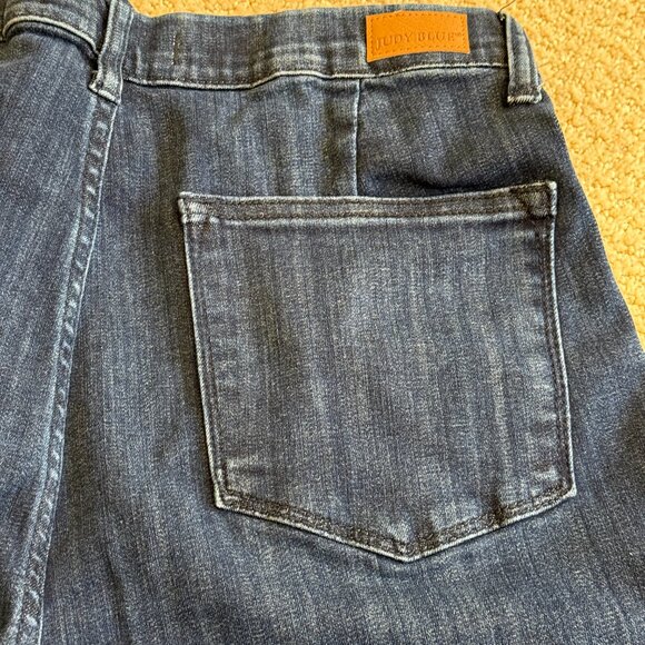 Judy Blue Jeans Pull On Super Flare Boho Hippie Raw Hem Size 11 / 30 #JP88136 - Picture 13 of 14